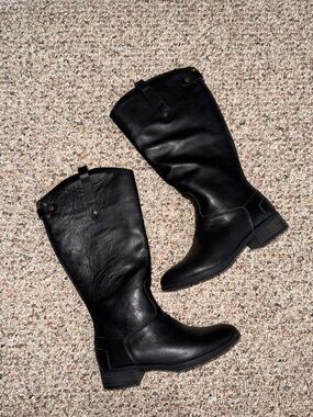 Sam Edelman Black Tall Leather Kids Boots